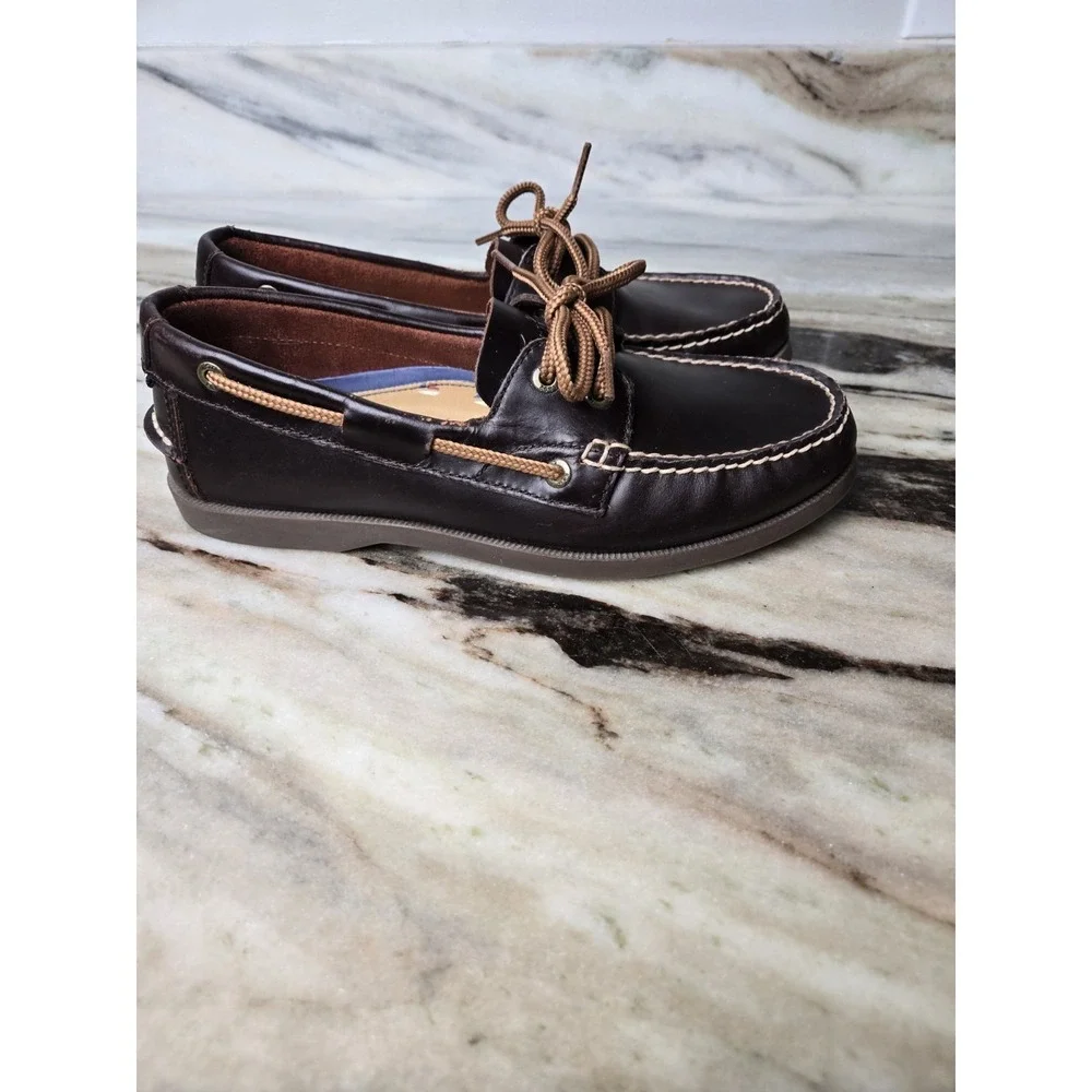 Florsheim Nevis 2 Eye‎ Boat Shoe Leather Nautical Size 7.5